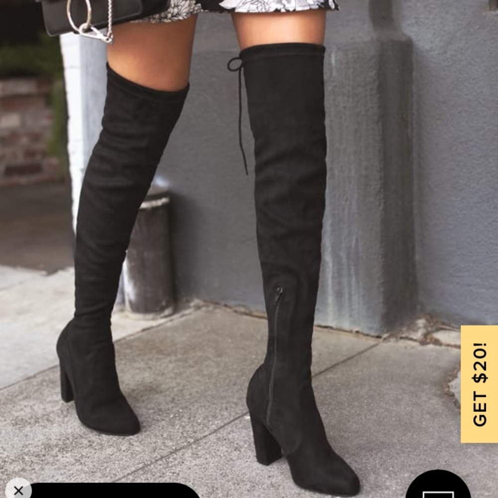 Lulus over the knee black boots